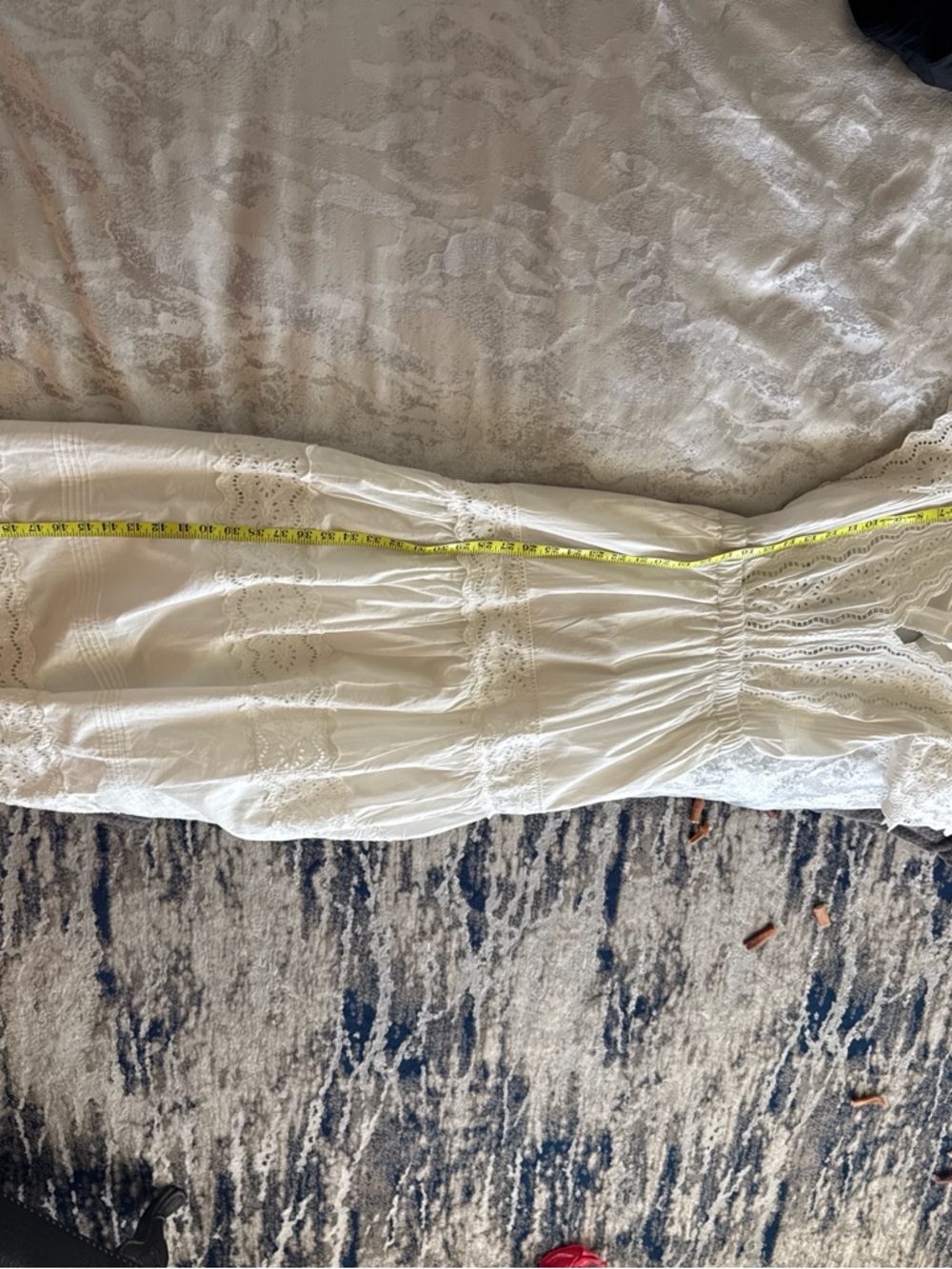 Sea New York White Eyelet V-Neck Midi Dress nwt - Picture 4 of 7